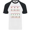 Fruit of the Loom T-Shirt Baseball S/S Hippy Uomo Natale Amore A Tutti Pace Xmas