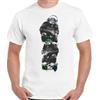 T-Shirt DJ Monkey Uomo Musica Divertente Danza Rave Rap Hi-Fi Cuffie Stereo Top