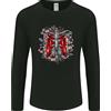 Gildan T-Shirt Manica Lunga Gothic Rib Cage Skeleton Skull Goth Fantasy