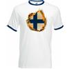 Fruit of the Loom Finlandia Bandiera Fiamma Uomo Finlandese Maglietta Calcio Suomen Lippu