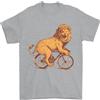Gil dan Ciclismo Un Leone Che Cavalca Una Bicicletta Maglietta Uomo 100% Cotone