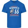 Gildan 55 Anni Di Matrimonio 55° Rugby Uomo Maglietta Leggera In Cotone