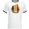 Fruit of the Loom Francese Bandiera Fiamme Uomo Francia Tricolore T-Shirt Rugby Calcio Bastille