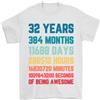 Gil dan T-Shirt Per Uomo 32 Anni 32° Compleanno 100% Cotone