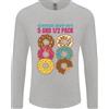 Gildan Divertente Donut Quadri Fuori My 5 1/2 Pacco Cibo Palestra Uomo Maniche Lunghe