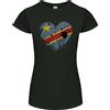 Gildan Love Dr Congo Bandiera Congolese Giorno Calcio Donna Minuta Taglio T-Shirt