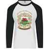 Fruit of the Loom Tutti Gli Uomini Nascono Uguali Welshmen Galles Maglietta Baseball L/S Da Uomo