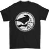 Gil dan T-Shirt Viking Crow Celtico Norreno Valhalla Odin Thor Uomo 100% Cotone