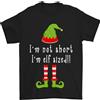 Gil dan Im Non Corto IN Elfo di Taglia Divertente Natale T-Shirt 100% IN Cotone