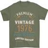 Gildan T-Shirt Da Uomo Vintage Premium Per Il 50° Compleanno 1976 100% Cotone