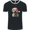 Fruit of the Loom T-Shirt Ringer Uomo Con Cappello Di Natale Per Labrador Dorato