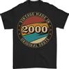 Gildan T-Shirt Vintage Per Il 26° Compleanno Realizzata Nel 2000 Uomo 100% Cotone