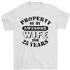Gildan T-Shirt Divertente Per Moglie 25° Anniversario Di Matrimonio 25 Anni 100% Cotone