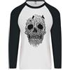 Fruit of the Loom Maglietta Da Baseball A Manica Lunga Per Uomo Con Teschio Ad Albero