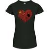 Gildan Love Bandiera Cinese Giorno Del Calcio T-Shirt Donna Taglio Petite