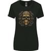 Gildan T-Shirt Con Teschio Dorato In Rilievo Per Donne A Taglio Ampio