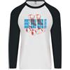 Fruit of the Loom Roller Skate Just Rotolo Con It Stivali Uomo L/S Baseball T-Shirt