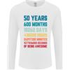 Gildan T-Shirt A Maniche Lunghe Per Il 50° Compleanno Di 50 Anni
