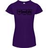 Gildan Mangia Dormi 4X4 Auto Fuoristrada T-Shirt Taglio Petite Da Donna