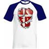 Fruit of the Loom Uomo Danimarca T-Shirt Danesi Calcio Kit Palestra Bandiera Constitution Day Top