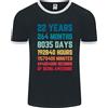 Fruit of the Loom T-Shirt Ringer Da Uomo Per Il 22° Compleanno Di 22 Anni
