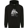 lovetshirts Un Classico Vela Nave Marinaio Capitano Navy Uomo 80% Cotone Felpa con Cappuccio