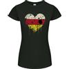 Gildan Love Flag Sud Ossezia Calcio T-Shirt Donna Taglio Petite