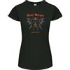 Gildan Devil Burger Demon Satan Grim Reaper BBQ T-Shirt Donna Taglio Petite