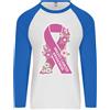 Fruit of the Loom Cancro Al Seno Consapevolezza Fiocco Uomo L/S Baseball T-Shirt