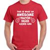 Trattore Autista T-Shirt Contadino Agricoltura Farm Uomo Divertente Mf Massey
