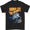 Gildan Grammofono Astronauta Musica Dj T-Shirt 100% Cotone