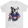 Gil dan Football Americano Bulldog Con Tatuaggi T-Shirt 100% Cotone