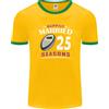 Fruit of the Loom T-Shirt Ringer Per Uomini Rugby 25 Anni Di Anniversario Di Nozze 25° FotL