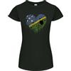 Gildan Love Solomon Islands Flag Day Calcio T-Shirt Donna Taglio Petite
