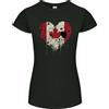 Gildan Love Canada Flag Canadian Day Football Donna Taglio Petite T-Shirt