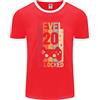 Fruit of the Loom T-Shirt Ringer Mens Livello Up Per 20 Anni Compleanno