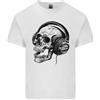 Gildan T-Shirt In Cotone Leggero Per Uomo Con Testa Di Teschio Gothic Rock Music DJ