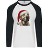 Fruit of the Loom Maglietta Baseball L/S Per Uomo Con Cappello Di Natale Per Labrador Dorato
