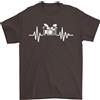 Gildan Maglietta Uomo Drum Kit Pulse ECG Batterista 100% Cotone