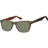 sunoptic Occhiali da sole uomo donna marrone maculato CP134B lente verde SUNOPTIC
