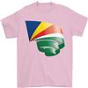Gil dan Arricciato Seychelles Bandiera Delle Giorno Calcio T-Shirt 100% Cotone