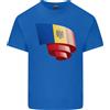 Gildan Arricciato Moldova Bandiera Moldavo Giorno Calcio Uomo Cotone Leggero T-Shirt