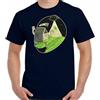 Gildan Uomo T-Shirt, Mucca Abduction Alien Latte Contadino Unisex Fattoria