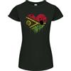 Gildan Love Vanuatu Flag Day Calcio T-Shirt Donna Taglio Petite