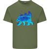 Gildan Una Maglietta Leggera In Cotone Blu Con Orso Grizzly Per Uomo