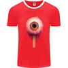 Fruit of the Loom Eyesicle Horror Hangover Eye Gotico Demone Maglietta Ringer Uomo FotL