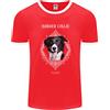 Fruit of the Loom Una Maglietta Ringer Da Uomo Con Collie Decorativo FotL