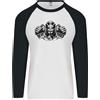Fruit of the Loom Maglietta Baseball Lunga Da Uomo Devil Rider Moto Biker