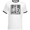 Fruit of the Loom Ciclismo Codice a Barre Uomo Divertente T-Shirt Mountain Bike Strada MTB Racer