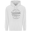 Big On Birthdays Felpa Bianca Vintage Anno 25° Compleanno 2001 Uomo 80% Cotone